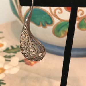 Sterling silver filigree earrings.
